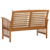 vidaXL Patio Bench with Cushions 46.9" Solid Acacia Wood - WhatYouNeedSales