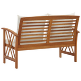 vidaXL Patio Bench with Cushions 46.9" Solid Acacia Wood - WhatYouNeedSales