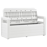 vidaXL Patio Storage Bench 52.2" Plastic White - WhatYouNeedSales