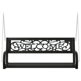 vidaXL Patio Swing Bench 49.2’ Steel and Plastic Black