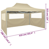 vidaXL Professional Folding Party Tent with 3 Sidewalls