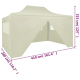 vidaXL Professional Folding Party Tent with 4 Sidewalls