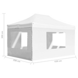 vidaXL Professional Folding Party Tent with Walls Aluminum