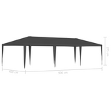 vidaXL Professional Party Tent 13.1’x29.5’ Anthracite