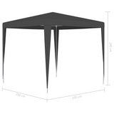 vidaXL Professional Party Tent 8.2’x8.2’ Anthracite