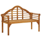 vidaXL Patio Queen Bench with Cushion 53.1" Solid Acacia Wood - WhatYouNeedSales