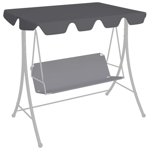 vidaXL Replacement Canopy for Garden Swing Anthracite