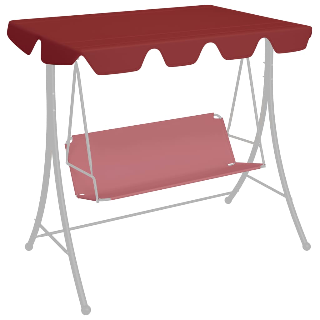 vidaXL Replacement Canopy for Garden Swing Wine Red