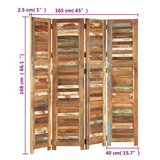 vidaXL Room Divider 66.1" Solid Wood Reclaimed - WhatYouNeedSales