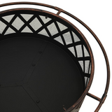 vidaXL Rustic Fire Pit with Poker 29.9’ XXL Steel