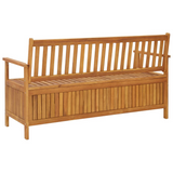 vidaXL Patio Storage Bench 58.3" Solid Acacia Wood - WhatYouNeedSales