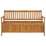 vidaXL Patio Storage Bench 58.3" Solid Acacia Wood - WhatYouNeedSales