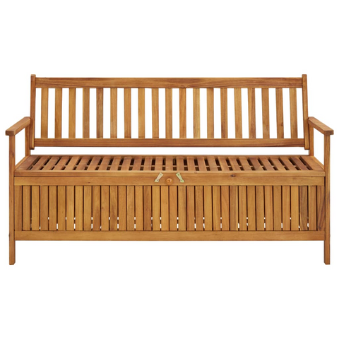 vidaXL Patio Storage Bench 58.3" Solid Acacia Wood - WhatYouNeedSales