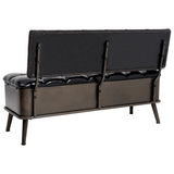 vidaXL Storage Bench with Backrest 43.3" Black Faux Leather - WhatYouNeedSales