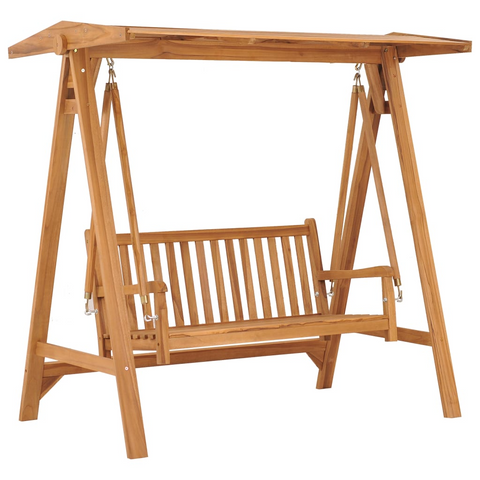 vidaXL Swing Bench 66.9’ Solid Teak Wood - Outdoor Garden