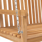 vidaXL Swing Bench Solid Teak Wood 44.9’x23.6’x25.2’