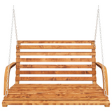 vidaXL Swing Bench Solid Wood Bent with Teak Finish