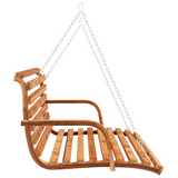 vidaXL Swing Bench Solid Wood Bent with Teak Finish