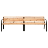 vidaXL Twin Patio Bench 94.9" Chinese Fir Wood - WhatYouNeedSales