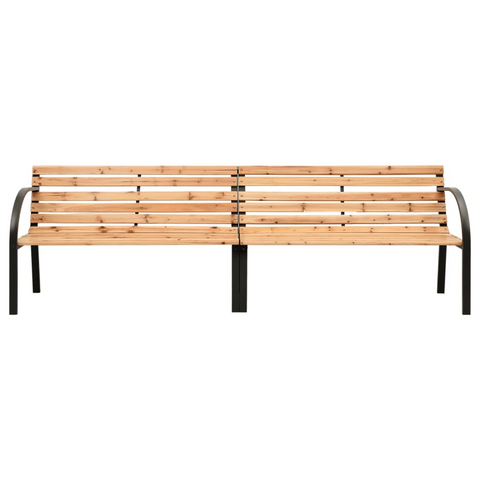 vidaXL Twin Patio Bench 94.9" Chinese Fir Wood - WhatYouNeedSales