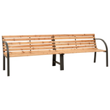 vidaXL Twin Patio Bench 94.9" Chinese Fir Wood - WhatYouNeedSales