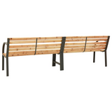 vidaXL Twin Patio Bench 94.9" Chinese Fir Wood - WhatYouNeedSales