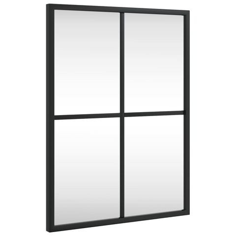 vidaXL Wall Mirror Black 11.8"x15.7" Rectangle Iron - WhatYouNeedSales