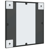 vidaXL Wall Mirror Black 15.7"x15.7" Square Iron - WhatYouNeedSales