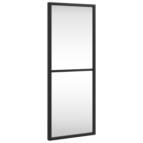 vidaXL Wall Mirror Black 7.9"x19.7" Rectangle Iron - WhatYouNeedSales