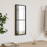 vidaXL Wall Mirror Black 7.9"x19.7" Rectangle Iron - WhatYouNeedSales