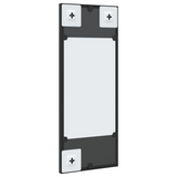 vidaXL Wall Mirror Black 7.9"x19.7" Rectangle Iron - WhatYouNeedSales