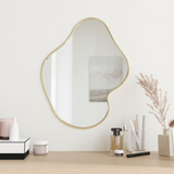 vidaXL Wall Mirror Gold 19.7"x15.7" - WhatYouNeedSales