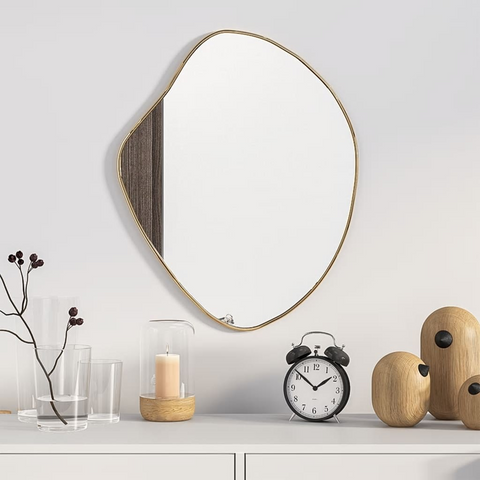 vidaXL Wall Mirror Gold 19.7"x15.7" - WhatYouNeedSales