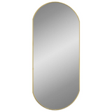 vidaXL Wall Mirror Gold 35.4"x15.7" Oval - WhatYouNeedSales