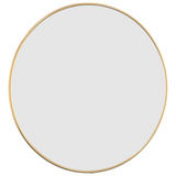 vidaXL Wall Mirror Gold Ø 19.7" Round - WhatYouNeedSales