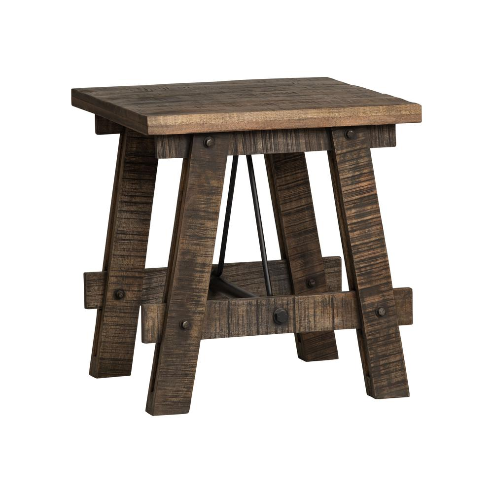 Walden End Table - Rustic and Transitional Style