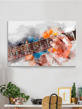 Watercolor Guitar Canvas -Image by Shutterstock - WhatYouNeedSales