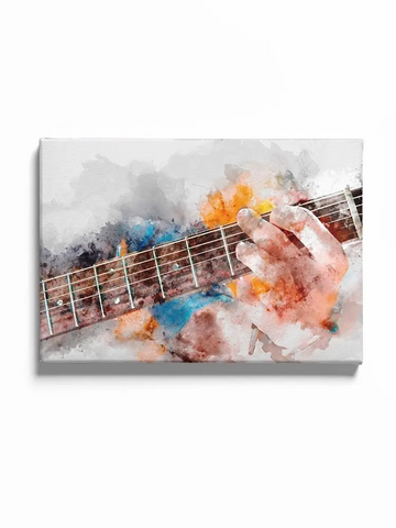 Watercolor Guitar Canvas -Image by Shutterstock - WhatYouNeedSales