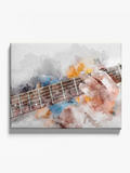 Watercolor Guitar Canvas -Image by Shutterstock - WhatYouNeedSales