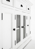 White Accent Cabinet With Glass Doors - WhatYouNeedSales