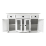 White Accent Cabinet With Glass Doors - WhatYouNeedSales