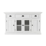 White Accent Cabinet With Glass Doors - WhatYouNeedSales