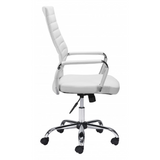 White Faux Leather Ergonomic Classic Office Chair - WhatYouNeedSales