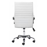 White Faux Leather Ergonomic Classic Office Chair - WhatYouNeedSales