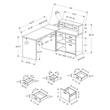 COMPUTER DESK - WHITE LEFT OR RIGHT FACING CORNER WORKSTATION - WhatYouNeedSales