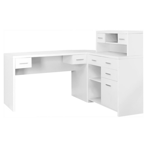 COMPUTER DESK - WHITE LEFT OR RIGHT FACING CORNER WORKSTATION - WhatYouNeedSales