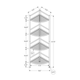 BOOKCASE - 58"H / WHITE METAL CORNER ETAGERE - WhatYouNeedSales