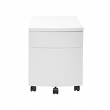 White Two Drawer Rolling Filing Cabinet - WhatYouNeedSales