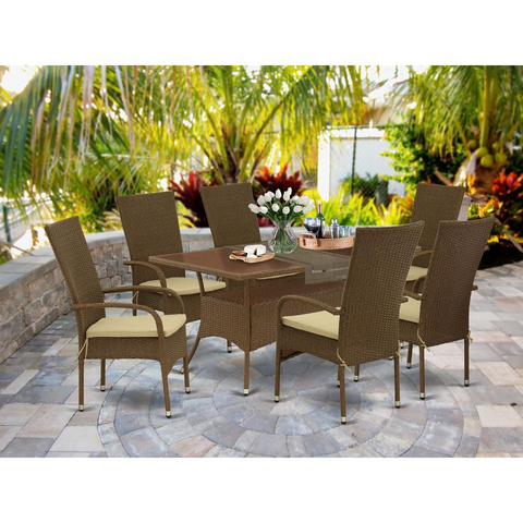 Wicker Patio Set Brown - Outdoor Furniture for Comfortable