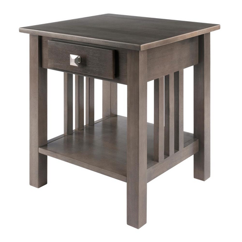 Winsome Wood Stafford End Table Oyster Gray - Classic